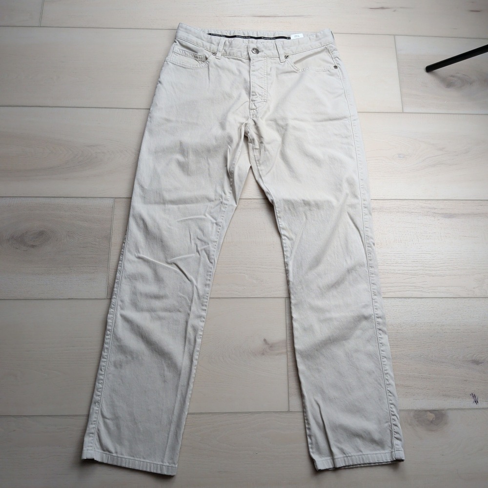 Ermenegildo Zegna Pants Mens 32 (Fits 31x31) Beige Cotton Stretch 5 Pocket Chino